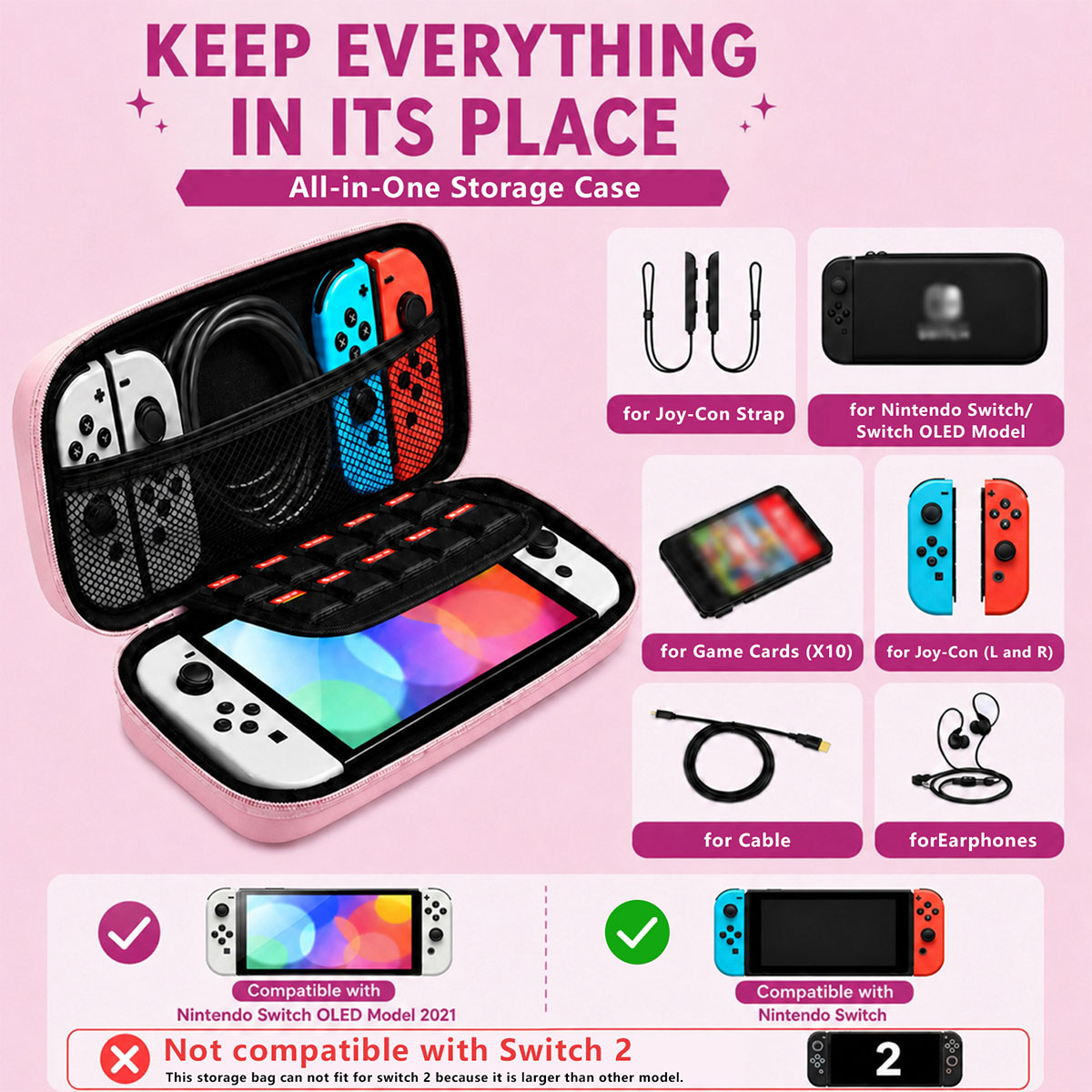 Cute Shockproof Carry Case Por - Gaming Accessories Bag review and price