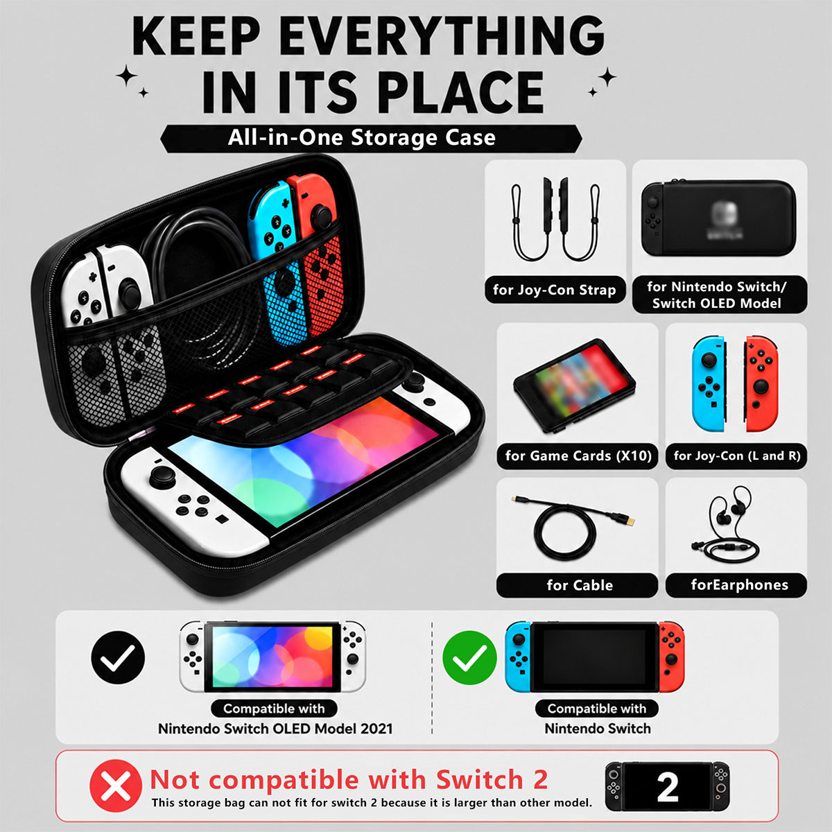 Cute Shockproof Carry Case Wit - Gaming Accessories Bag review and price