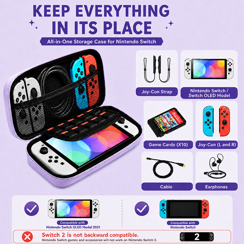 Cute Shockproof Carry Case Wit - Gaming Accessories Bag review and price