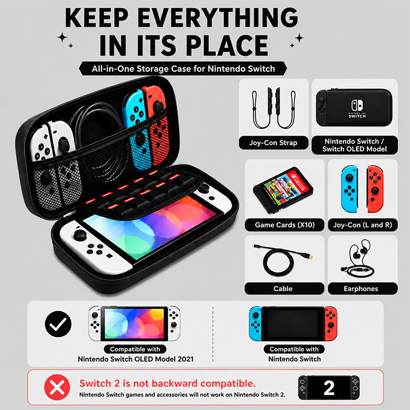 Macaron Color Hard Storage Bag - Gaming Accessories Bag review and price
