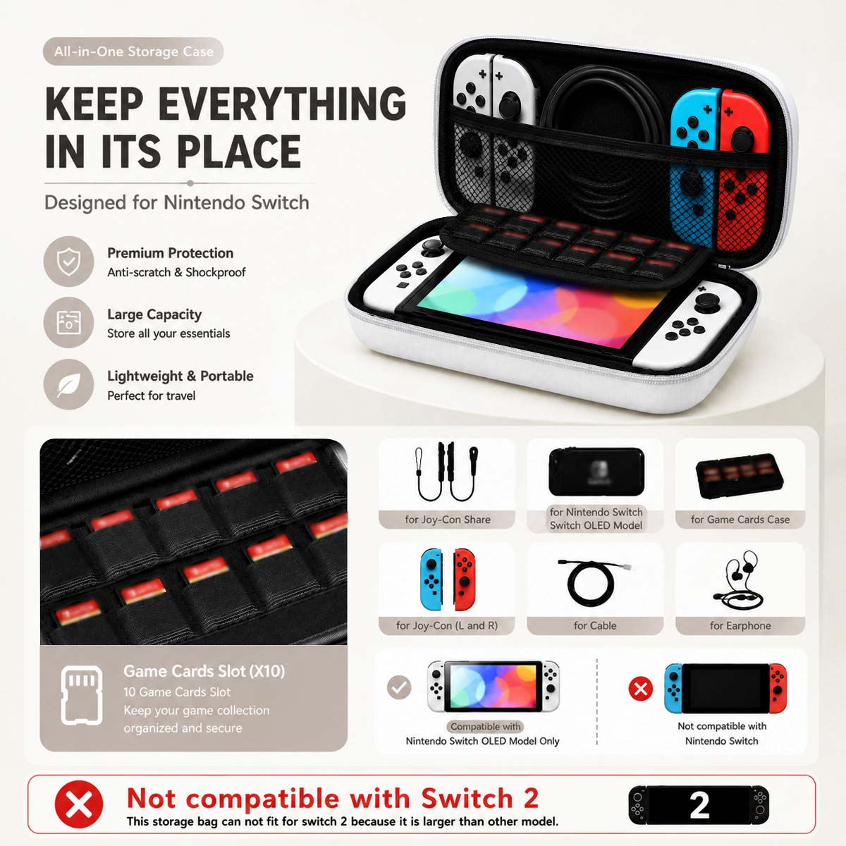 Macaron Color Hard Storage Bag - Gaming Accessories Bag review and price